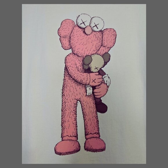 Streetwear Artcore KAWS x UNIQLO “Pink BFF” Graphic Tee | XL White - Picture 3 of 3